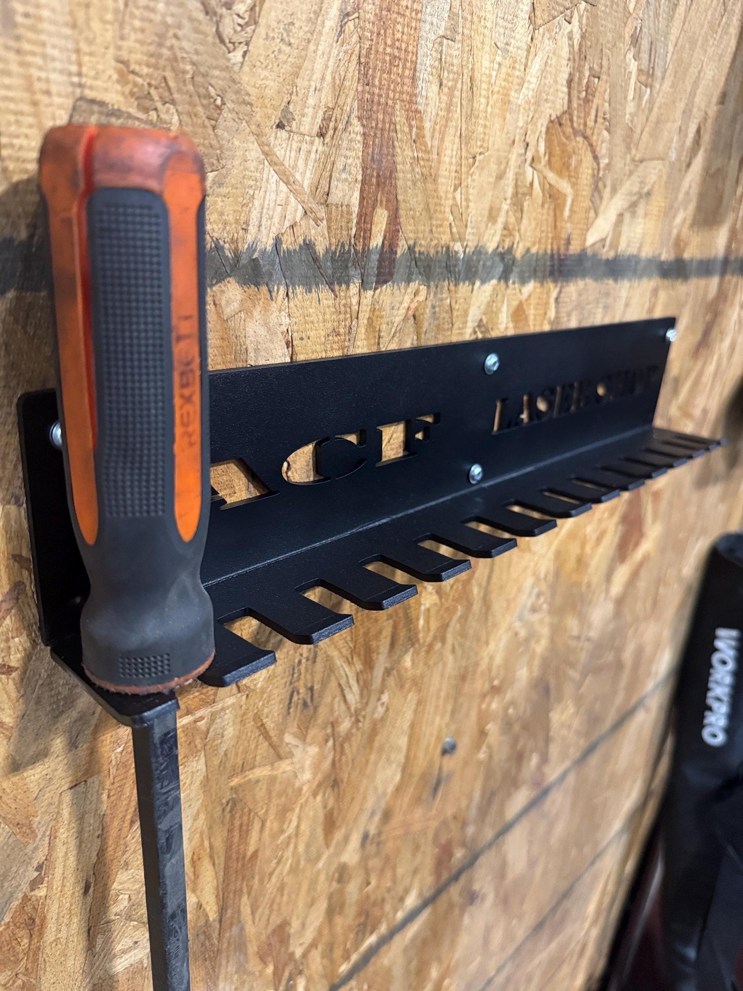 pry bar holder, organizer,shop , wall organizer,organization, aluminum , powder coated