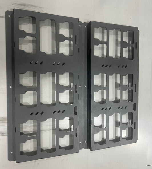 Milwaukee Packout Mounting Plate, 1/8th thick laser cut, organizer. 3 version, one large, one small. 1 full, 1 half
