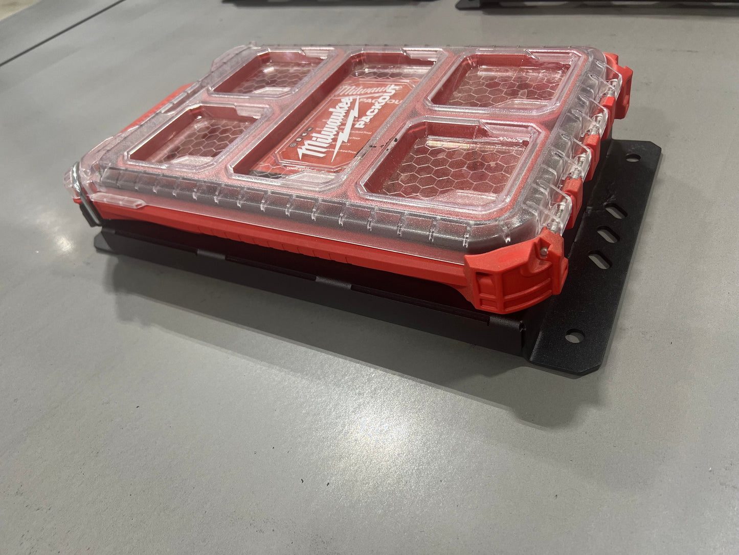 Milwaukee Packout bracket, wall mount, storage, organizer, 1/2 section, half section.