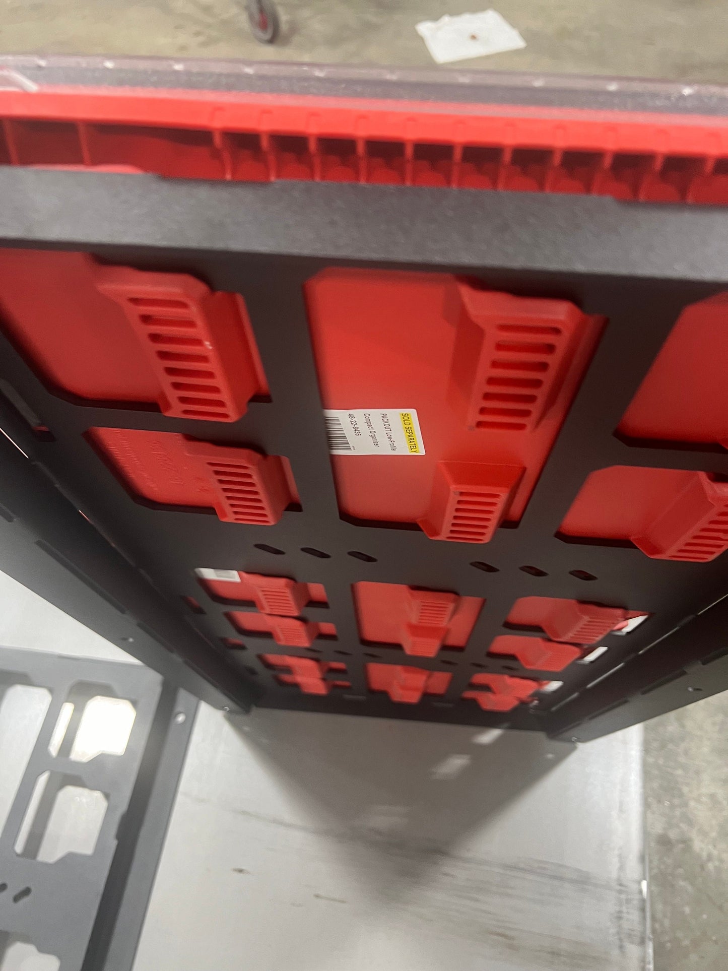 Milwaukee Packout Mounting Plate, 1/8th thick laser cut, organizer. 3 version, one large, one small. 1 full, 1 half