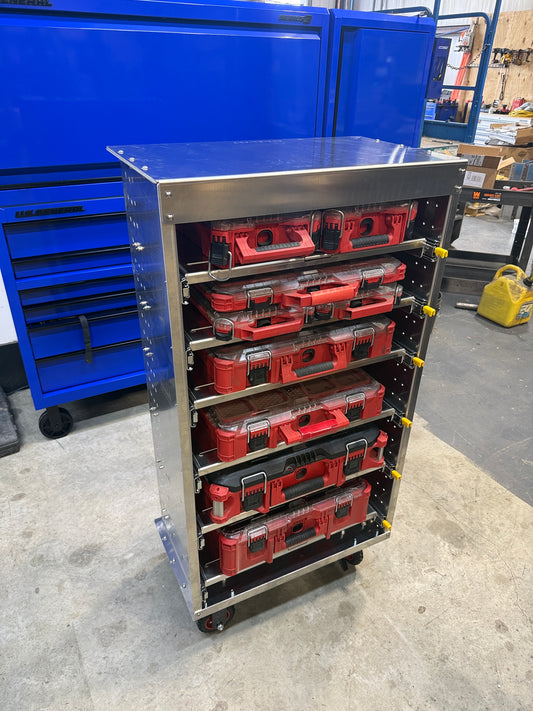 THE ROVER – Mobile Aluminum Tool Rack, Compatible with Milwaukee® PACKOUT™