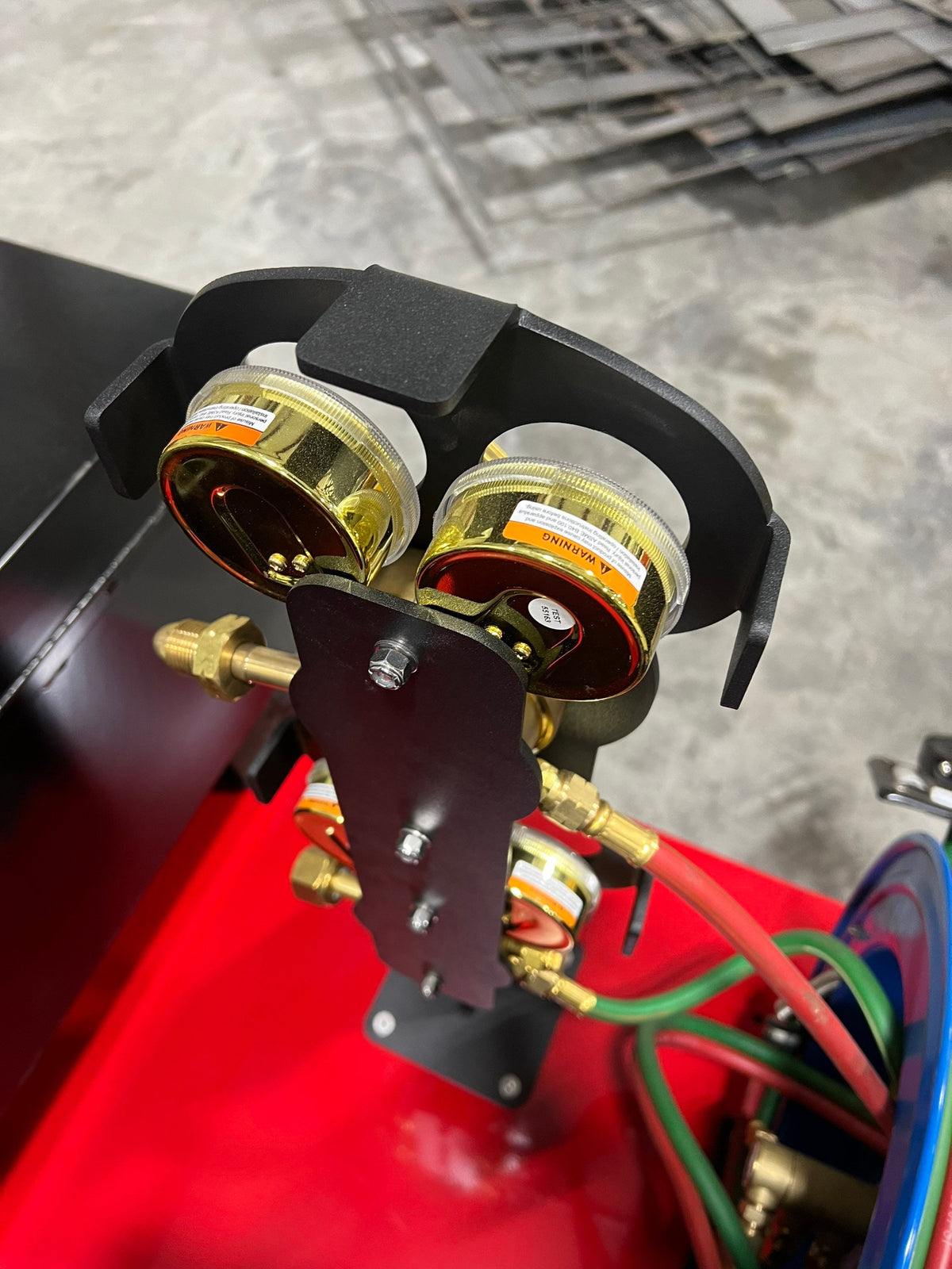 Dual Gauge Stand – Cutting Torch Holder for Oxygen & Acetylene