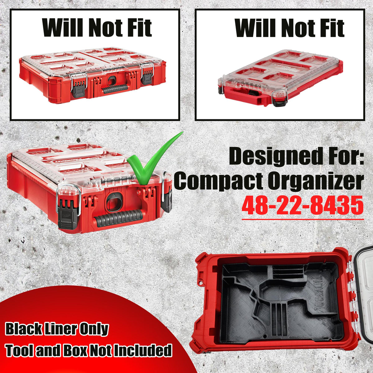 Milwaukee® M12 FUEL 3" Compact Cut-Off Tool PACKOUT™ Liner (2522)