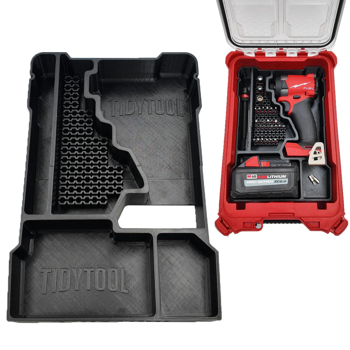 Milwaukee® M18 FUEL 1/4" Hex Impact Driver PACKOUT™ Organizer Insert (2953-20)
