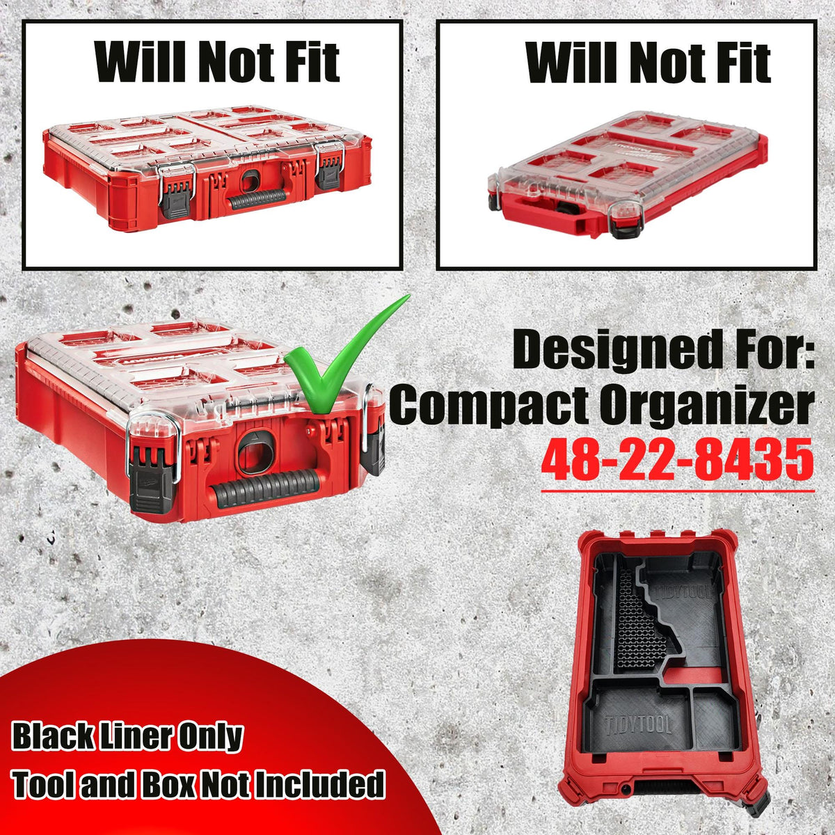 Milwaukee® M18 FUEL 1/4" Hex Impact Driver PACKOUT™ Organizer Insert (2953-20)