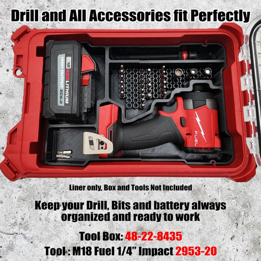 Milwaukee® M18 FUEL 1/4" Hex Impact Driver PACKOUT™ Organizer Insert (2953-20)
