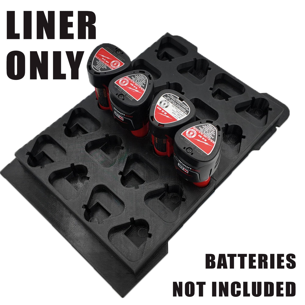 Milwaukee® M12 Battery Organizer Insert – Holds 20 Batteries
