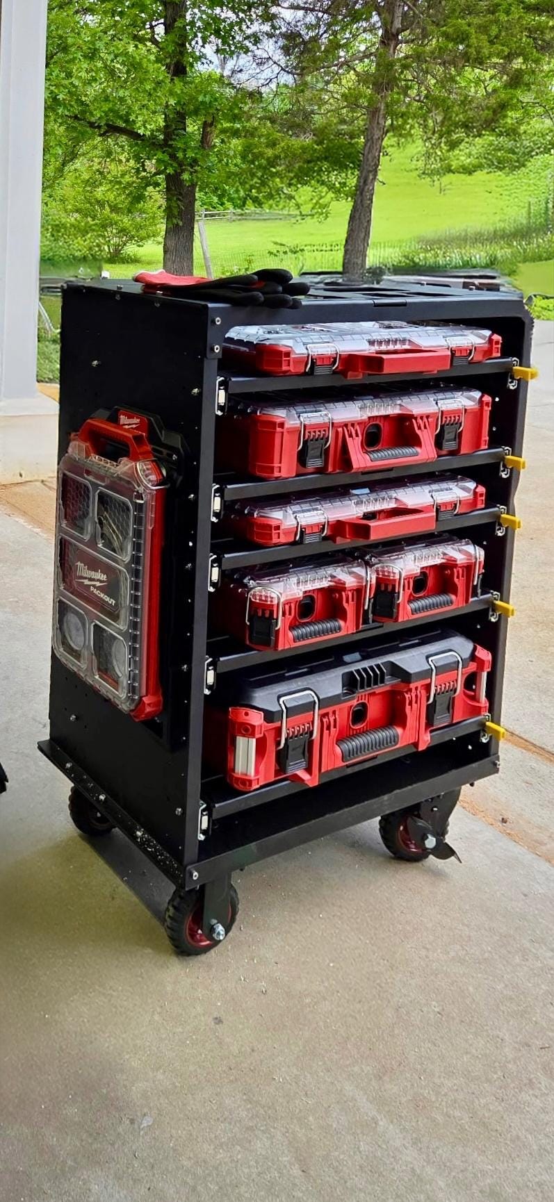 THE ROVER – Mobile Aluminum Tool Rack, Compatible with Milwaukee® PACKOUT™