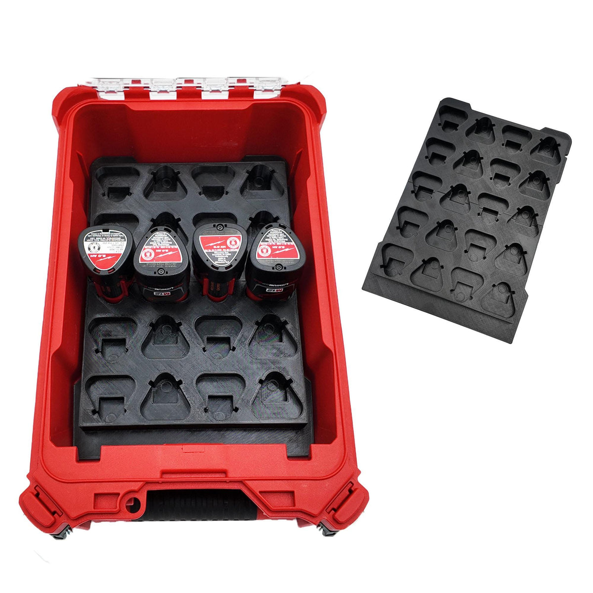 Milwaukee® M12 Battery Organizer Insert – Holds 20 Batteries