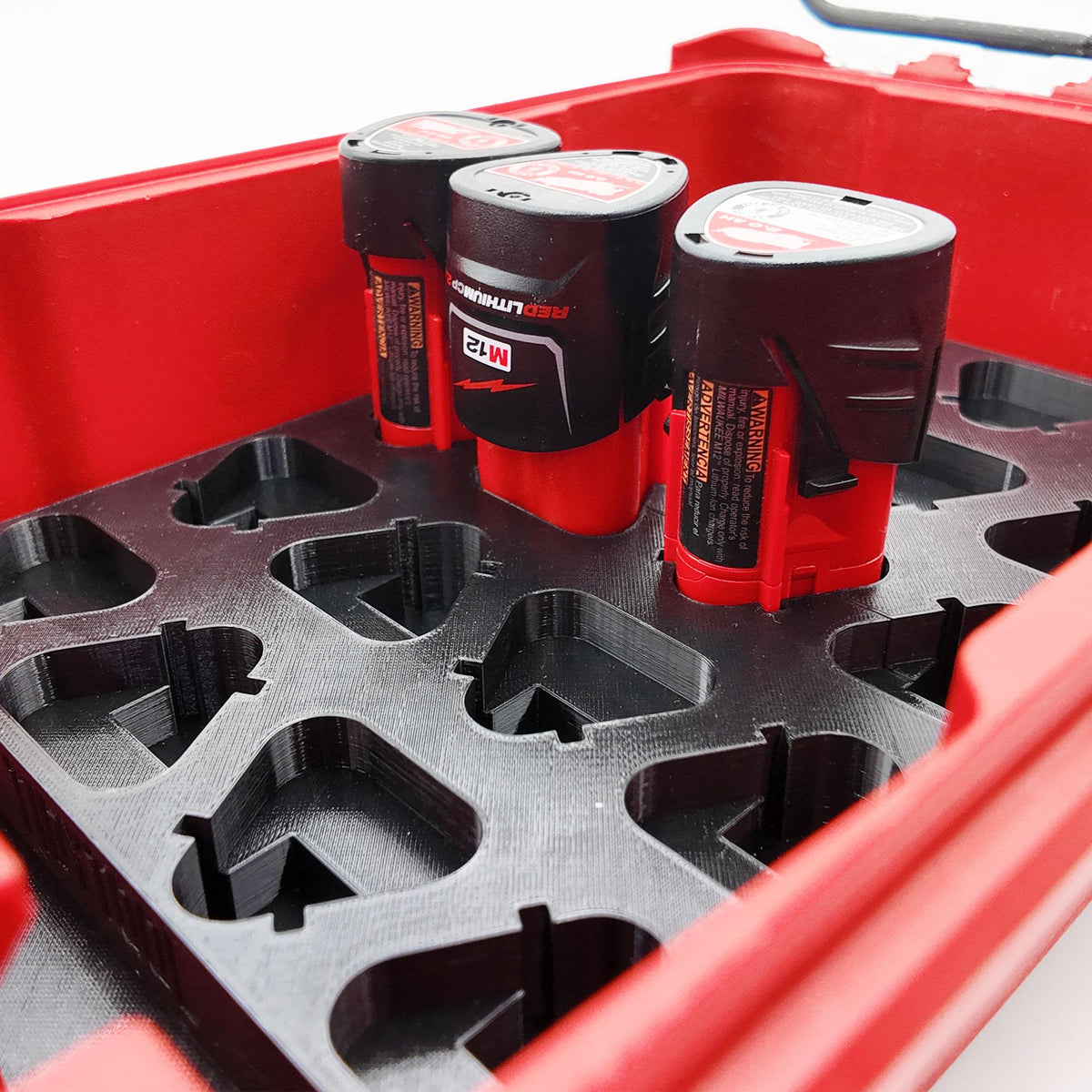 Milwaukee® M12 Battery Organizer Insert – Holds 20 Batteries