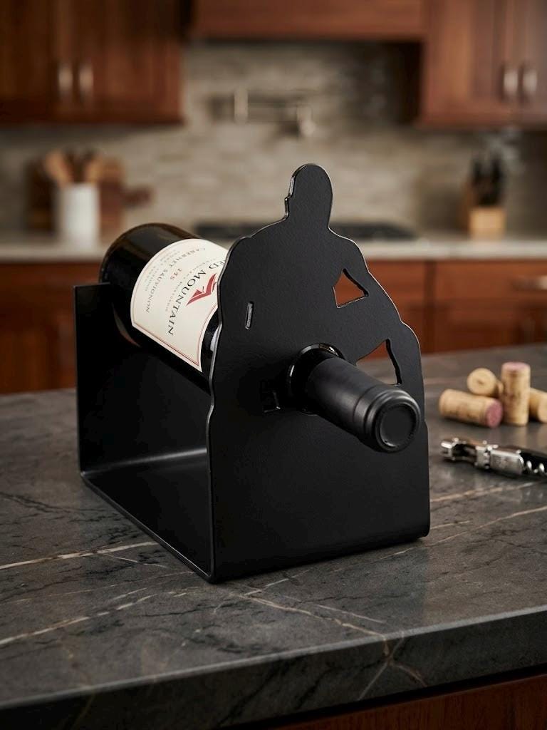Barry – Steel Wine Bottle Holder